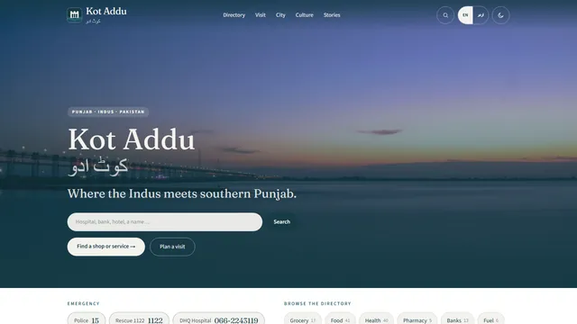 The kotaddu.pk city website