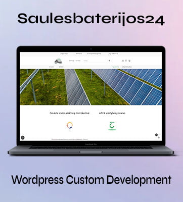 Wp Custom Development Saules Baterijos 24 - Wordpress Development