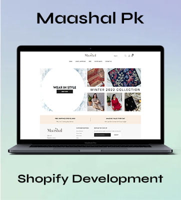 Developed By Muzamil Maashal - Shopify Project