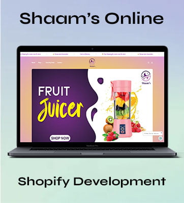 Shopify Portfolio Shaam'S Online - Shopify Project